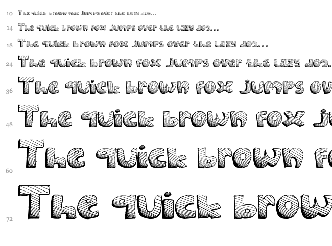 Sketches font waterfall